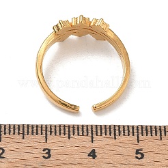 304 Stainless Steel Pave Cubic Zirconia Cuff Open Rings&nbsp;SA-CBA83B5-02G