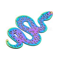 Ion Plating(IP) 201 Stainless Steel Etched Metal Embellishments Pendants&nbsp;STAS-G328-03RC