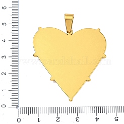 304 Stainless Steel Pendants&nbsp;STAS-L278-039G-01