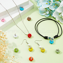30Pcs 10 Colors Spray Painted Alloy Charms&nbsp;FIND-FH0011-37
