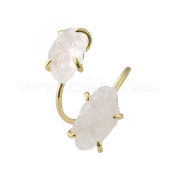 Natural Quartz Crystal Cuff Rings&nbsp;RJEW-B122-02G-02