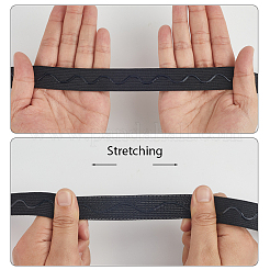 5M Polyester Non-Slip Silicone Elastic Gripper Bands for Garment Sewing&nbsp;SRIB-GF0001-50A-01