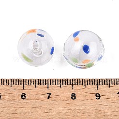 Transparent Handmade Blown Glass Globe Beads&nbsp;GLAA-T012-17A