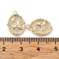 Rack Plating Brass Micro Pave Cubic Zirconia Pendants&nbsp;KK-K333-97G