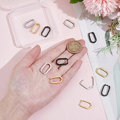12Pcs 3 Colors 316 Stainless Steel Hoop Earrings&nbsp;EJEW-UN0003-23B