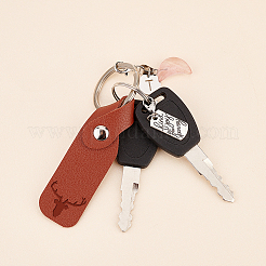 16Pcs 4 Colors PU Leather Keychain&nbsp;KEYC-BC0001-11
