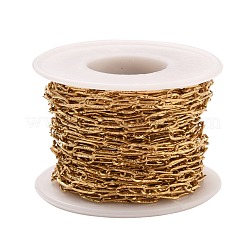304 Stainless Steel Textured Paperclip Chains&nbsp;CHS-I009-01G