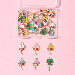 24Pcs 6 Styles Alloy Enamel Pendants&nbsp;FIND-FS0004-18