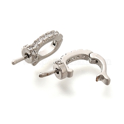 Rack Plating Brass Micro Pave Cubic Zirconia Peg Bails&nbsp;KK-H508-07P