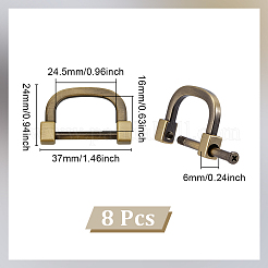 8Pcs Zinc Alloy D Clasps Accessories&nbsp;FIND-NB0006-32