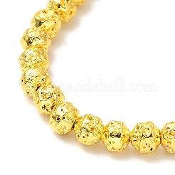 Electroplated Natural Lava Rock Beads Strands&nbsp;G-G984-08G