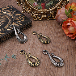 4Pcs 2 Colors Alloy S-Hook Clasps&nbsp;FIND-CP0003-48