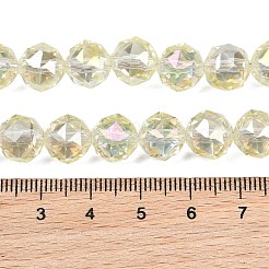 Transparent Electroplate Glass Beads Strands&nbsp;EGLA-N002-34C-B03