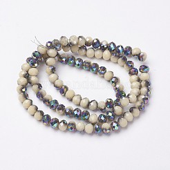 Electroplate Opaque Glass Beads Strands&nbsp;LS-EGLA-A034-P4mm-Q06