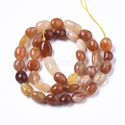 Natural Golden Silk Jade Beads Strands&nbsp;G-R465-43