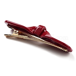 Cellulose Acetate & Iron Alligator Hair Clips&nbsp;AJEW-K047-01G-01