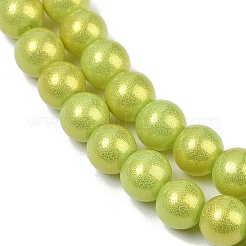 Spray Painted Glass Round Bead Strands&nbsp;DGLA-Q015-8mm-34