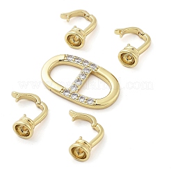 Brass Fold Over Clasps&nbsp;KK-Z080-03G