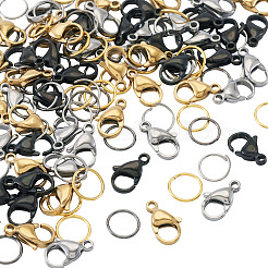 60Pcs 304 Stainless Steel Lobster Claw Clasps&nbsp;STAS-TA0001-46C