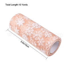 Snowflake Deco Mesh Ribbons&nbsp;OCOR-P010-G03