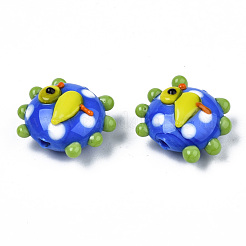Handmade Bumpy Lampwork Beads Strands&nbsp;LAMP-N021-036A