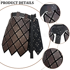1 Bags Medieval Alloy Rivet PU Leather Chain Belts for Men&nbsp;AJEW-CL0005-61