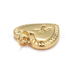 Rack Plating Real 18K Gold Plated Brass Pendants&nbsp;KK-E260-01G-K