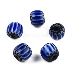 Handmade Lampwork Chevron Beads Strands&nbsp;LAMP-N023-003