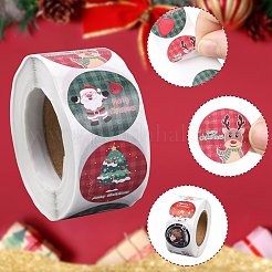 3 Rolls 3 Styles Christmas Round Dot Self Adhesive Paper Stickers Roll&nbsp;DIY-FS0010-32B