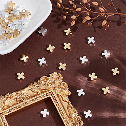 40Pcs 2 Colors Brass Beads&nbsp;KK-HY0003-90