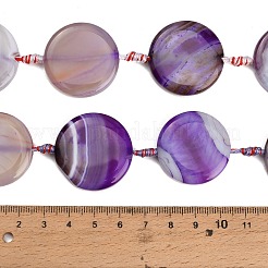 Natural Banded Agate Coin Beads Strands&nbsp;GG-CBAE0EB-06A