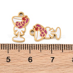 304 Stainless Steel Enamel Pendants&nbsp;SA-CBAA937-09B-G