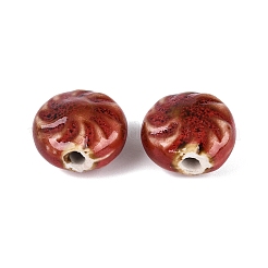 Windmill Spiral Pattern Vintage Handmade Porcelain Beads&nbsp;PORC-N013-19-04