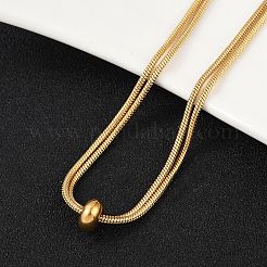 Ion Plating(IP) Adjustable 304 Stainless Steel Slider Necklaces&nbsp;NJEW-L156-004G