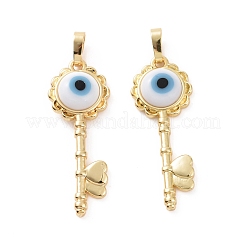 Handmade Evil Eye Lampwork Pendants&nbsp;ZIRC-F136-05G-04