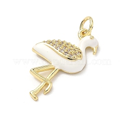 Brass Micro Pave Cubic Zirconia Pendants&nbsp;KK-H255-14A-G01