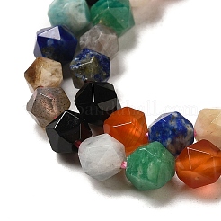 Natural Carnelian/Lapis Lazuli/Labradorite/Amazonite/Apatite Beads Strands&nbsp;G-K382-A01-01