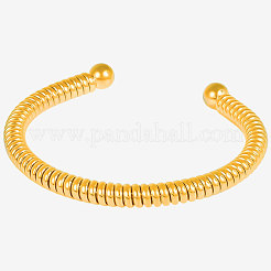 304 Stainless Steel Spring Cuff Bangles&nbsp;AL7031-2