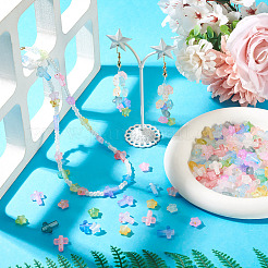 200Pcs 2 Styles Gradient Color Transparent Acrylic Beads&nbsp;OACR-TA0004-85