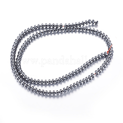 Non-magnetic Synthetic Hematite Beads Strands&nbsp;G-P338-02A-4x4mm