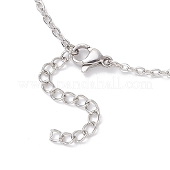 304 Stainless Steel Cross Link Anklets&nbsp;AJEW-AN00722-01