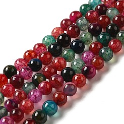 Dyed Natural Agate Beads Strands&nbsp;G-R262-6mm-1