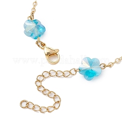 Brass Cable Chains Beads Bracelets for Women&nbsp;BJEW-JB11470-01