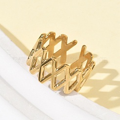 304 Stainless Steel Cuff Rings&nbsp;RJEW-P150-05G