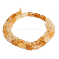 Natural Yellow Hematoid Quartz/Golden Healer Quartz Beads Strands&nbsp;GG-CBA5B6F-F01-01