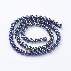 Electroplate Glass Bead Strands&nbsp;EGLA-R040-10mm-M