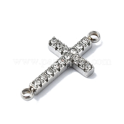 304 Stainless Steel Crystal Rhinestone Connector Charms&nbsp;STAS-Z065-02P-04