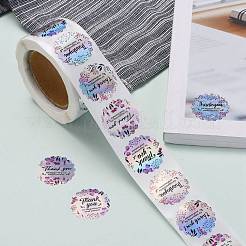 Rainbow Laser 1 Inch Thank You Sticker&nbsp;X-DIY-A006-G08