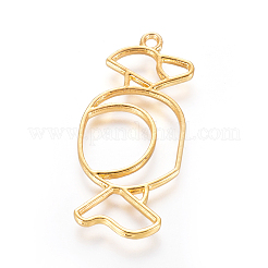 Zinc Alloy Open Back Bezel Pendants&nbsp;PALLOY-E564-07G
