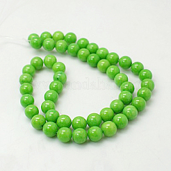 Natural Mashan Jade Round Beads Strands&nbsp;G-D263-12mm-XS17